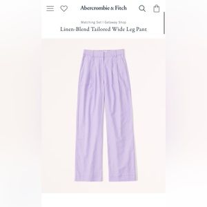 Linen Blend Tailored Trousers